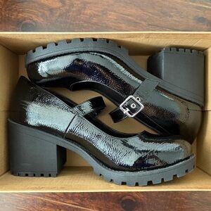Dirty Laundry Black Patent Platform Mary Janes